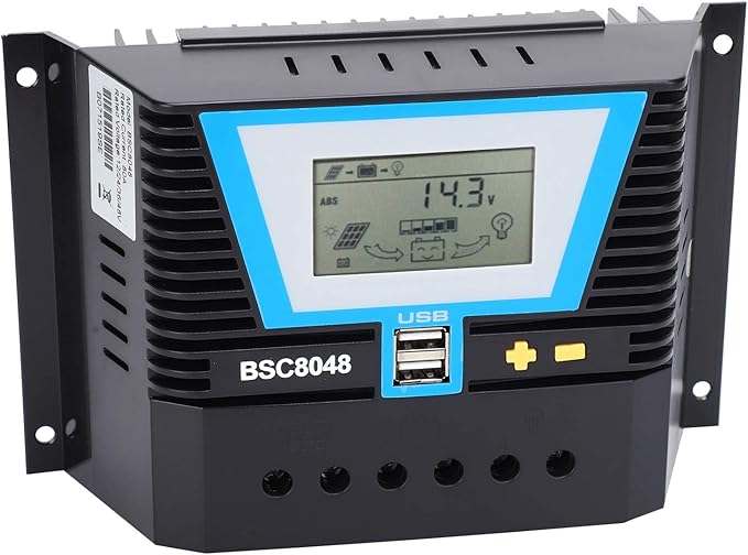 Fydun BSC8048 Solar Controller  for Variety Batteries 80A 12V 24V 36V 48V Energy Controllers Charging Control Parameter LCD Display Panel Regulator