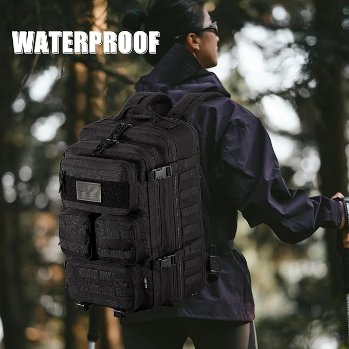 Tactical Backpack for Men 40/50L Expandable Military Backpack Waterproof MOLLE Hiking &amp Camping Rucksack Assault Pack &amp Bug Out Bag for Outdoor Work Backpack