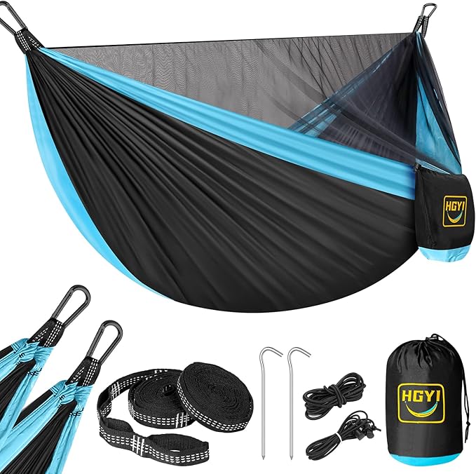 Camping Hammock Mosquito NetDouble &amp Single Portable Hammocks Hammocks with 2 Tree StrapsHammock Tent for Travel CampingCamping Accessories for Indoor Outdoor Hiking Backpacking Backyard Beach