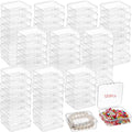 yeesport 120 Pcs Plastic Bead Storage Containers 3×3×1 Small Storage Boxes Clear Square Containers with Hinged Lids Mini Organizer Cases for Jewelry Crafts Small Items Parts