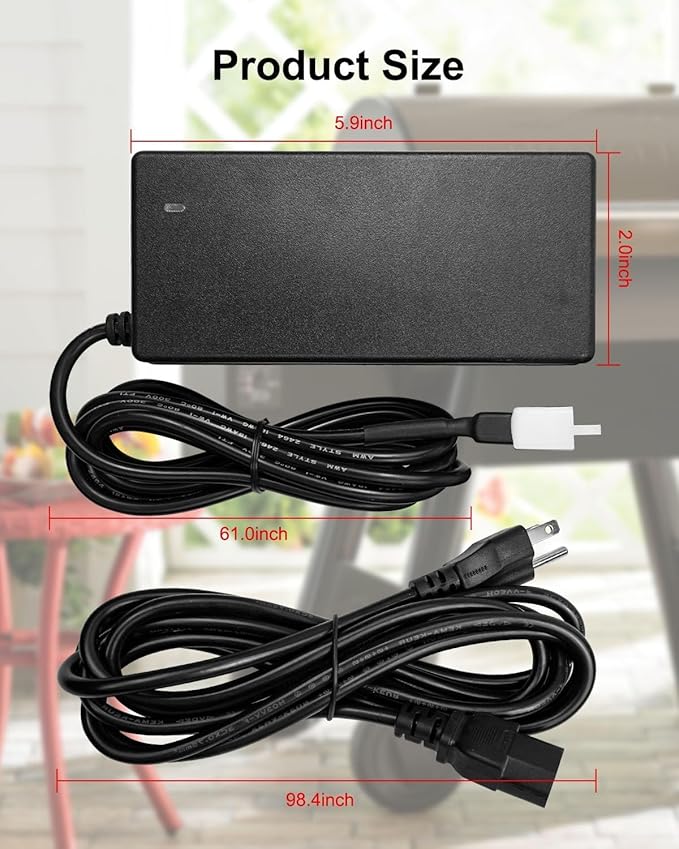 KIT0480 AC/DC Adapter 20V 4.5A Compatible with Century Ironwood Traeger Pro Redland Silverton Timberline Grilles Power Brick Replaces ELE143 Switching Power Supply Cord Cable Battery Charger
