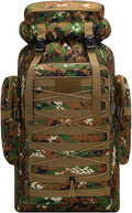 80L Outdoor Camping Backpack for Men Women Large Capacity Polyester Tactical Rucksack Hiking Travel Duffel Bags (D/Multicolor)