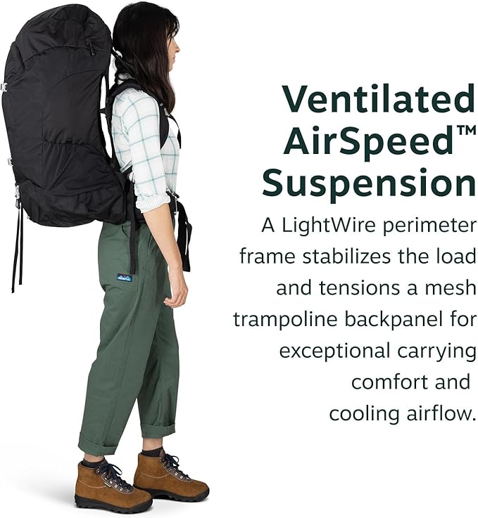 Osprey Fairview Trek Women's Travel Backpack - Hybrid Backpacking &amp Travel Bag with Internal Organization