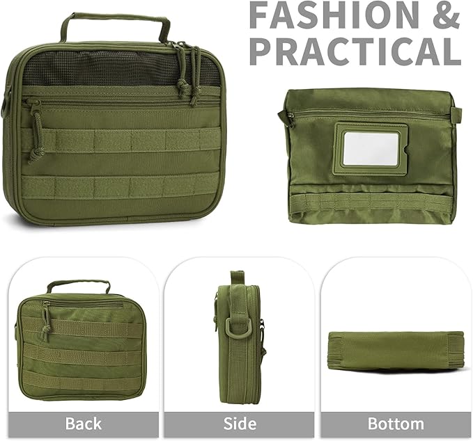 SMONT Buy Army Green Wash Bag and Camo Tactical Chest Pack Combo