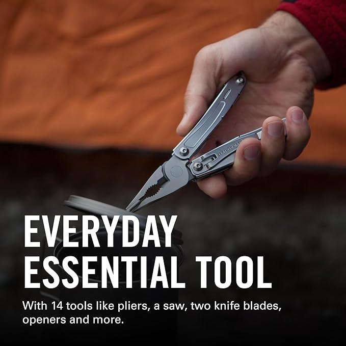 LEATHERMAN Sidekick Pocket Size Multitool with Spring-Action Pliers and Saw Stainless Steel
