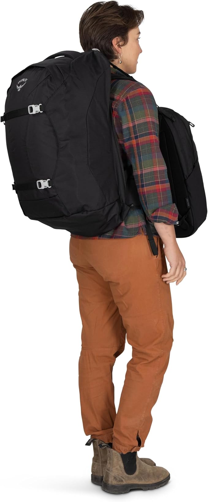 Osprey Fairview 55L Women's Travel Backpack - Carry On Bag with Personal Item Sized Detachable Daypack Sawdust-Olive Tan