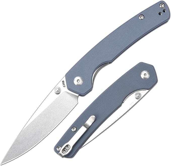 CJRB Kain Pocket Knife for Men 2.95'' AR-RPM9 Steel Blade G10 Handle Folding Knife with Pocket Clip for Camping Hiking Survival Designed by Sanford Owen(J1956)