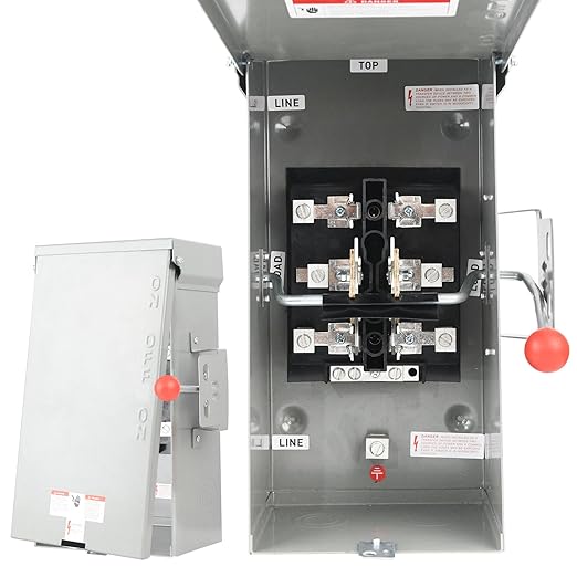 Manual Transfer Switch 100 Amp NEMA 4X Generator Transfer Switch for Home Generator Manual Heavy Duty Double-Throw 120/240 Volt 24000W for Outdoor Indoor Use