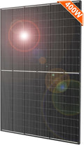 DOKIO 400W 31V Mono Solar Panel - Works for 12V/24V Systems Equipped with 9.84ft MC4 Wiring Perfect for Gardens Courtyards Greenhouses Sheds Terraces &amp Off-Grid Battery Charging