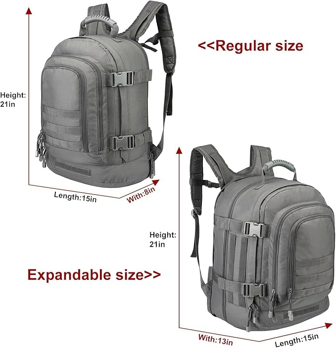 Large Tactical Expandable Backpack 39L-64L Military Bug Out Bag With Waist Strap
