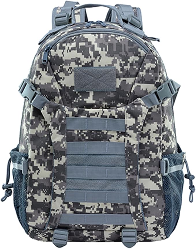 Men's Lightweight Oxford Cloth Backpack Tactical Rucksack Large Capacity Travel Daypack for Outdoor Hiking Camping (E/Multicolor)