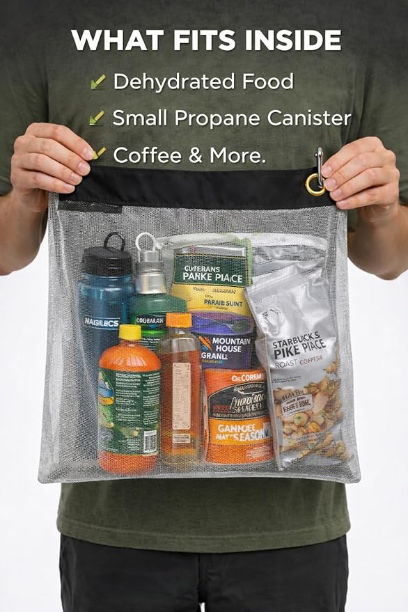 RATSACK Rodent Proof Bear Bags - Ultralight Stainless Steel Mesh Bag for Camping Food Storage - Sturdy and Rust-Resistant Sack with Lock and Grommet For Easy Hanging