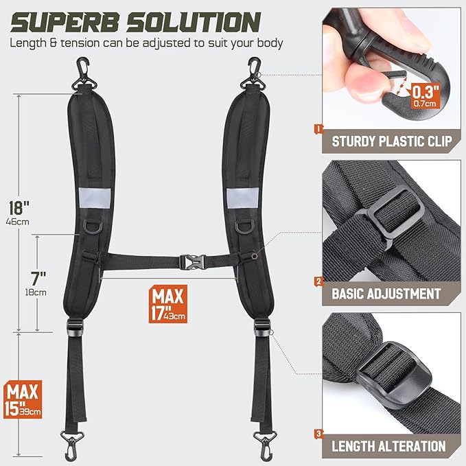 Backpack Straps+Tactical Paracord Handle