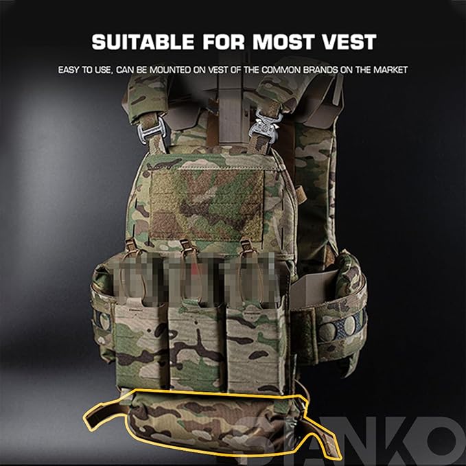 Military Tactical FC First Aid Kit Pouch for LargeTactical Vest Chest Hanging Multifunctional Portable Utility Expansion Outdoor Medical Bag (Brown)