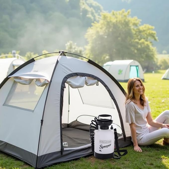 Portable Camping Shower 5L Portable Shower with 10 Modes Sprayer Head and 9.84ft Hose for Garden Picnic Hiking Beach Car CleaningCamping