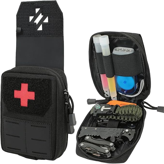 Tactical First Aid Kit Medical Bag for Hiking Travel Home Emergency Waist Holder Case Portable Survival Tools Molle Pouch