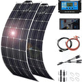 800 Watt Solar Panel Kit 2×400 Watt Flexible Solar Power Panel Photovoltaic Module with 40A Solar Charge Controller &amp Inverter Monocrystalline Solar Panel for Camping Off Grid Battery Charging Bo