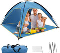 Beach Tent Sun Shelter for 4-6 Person Portable UPF 50+ UV Protection Sun Shade Shelter Easy Setup Waterproof Beach Shade Canopy with with Carrying Bag Lightweight Outdoor Tent