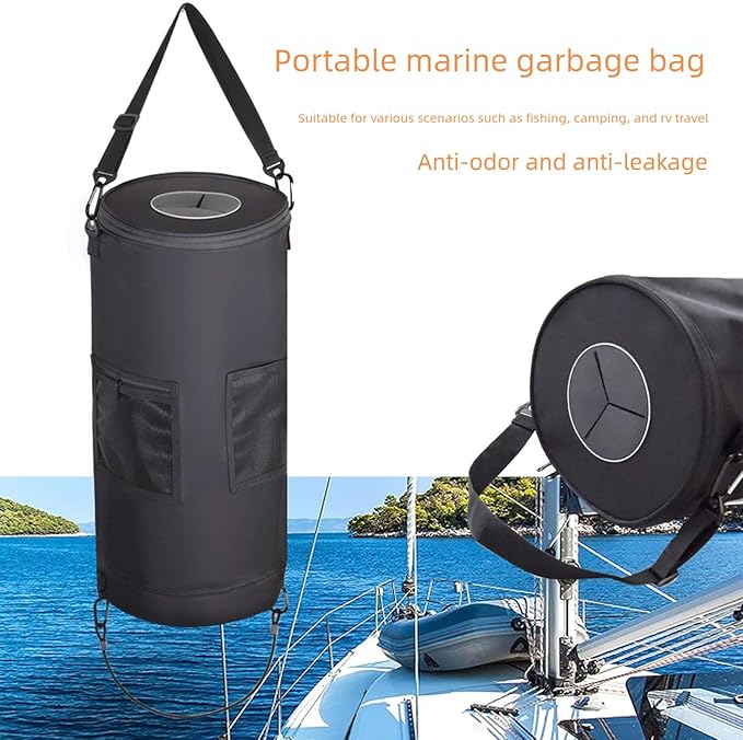 Heavy Type Oxford Fabric Folding Pouches Portable Boating Storage Bag Suitable for Beach Hiking Adventure Gear Outdoor Folding Trash Pouches