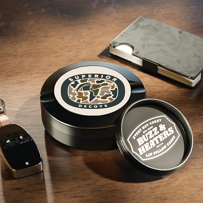 Buzz Heaters Metal Container &amp Holder - Zyn Pouch Cans - Superior Decoys