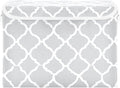 Storage Bins with Lids Storage Containers Box Organizer Bin Basket with Handles for Closet Shelves Clothes Stackable Foldable Decorative Silver Geometric Quatrefoil