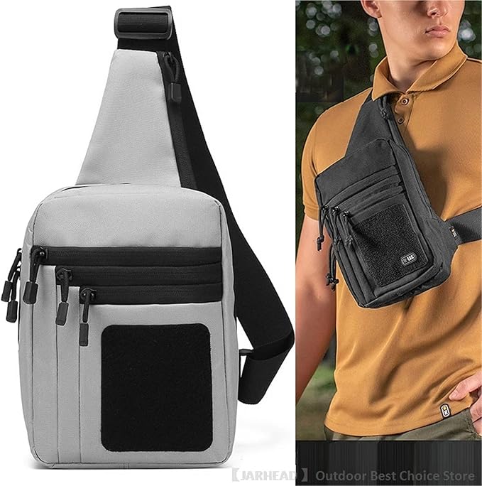 Tactical Pistol Gun Case Shoulder Bag Outdoor Hiking Hunting Camping Chest Bag with Gun Holster