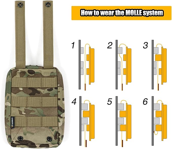 Tactical Dump Pouch MOLLE Accessories Carry Pouches Belt Outdoor Storage Waist Pack for Party Travel Hiking