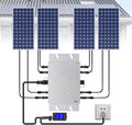 Micro Inverter Grid Tie 1200W MPPT Pure Sine Wave IP65 Waterproof Solar Inverter with Self-Cooling 110V AC Output for Home &amp Commercial Use