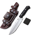 GCS Custom Handmade Black And White Handle D2 Tool Steel Buffalo Hide Sheath GCS 148