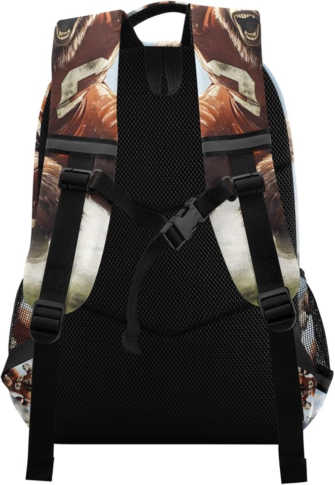 AIXIWAWA American Football Gorilla Travel Backpack for Women Men Laptop Backpack Casual Daypacks with Padded Straps and Back 11.6×4.9×16.7 IN