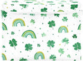 Collapsible Storage Bins with Lids Decorative Fabric Storage Cubes Closet Organizer and Storage Basket Boxes Containers for Clothes Box Chest Nursery Folding Rectangle Green Shamrock Rainbow