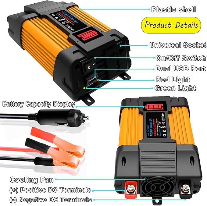 4000W 6000W Complete Solar Inverter Kit 12V to 110V 220V with 50A Controller and 100W Solar Panel for Home and Outdoor Power System(6000W12V-220V)
