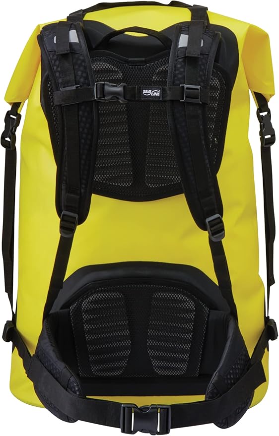 SealLine Black Canyon Waterproof Dry Pack with Waist Belt Support Yellow 115-Liter