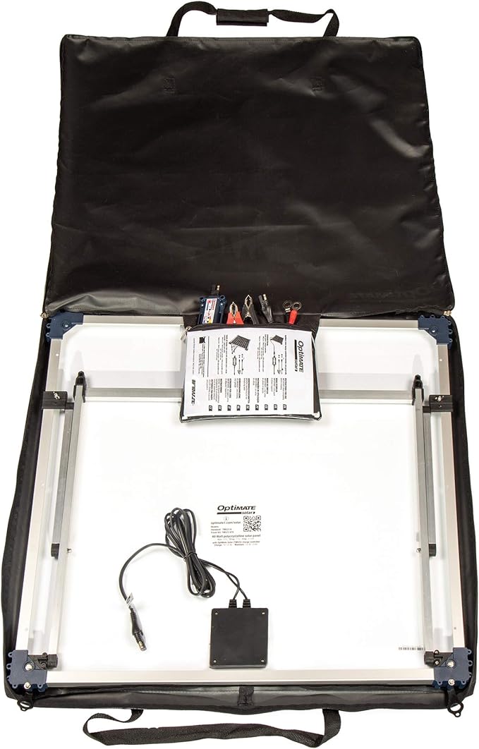 Optimate Solar 60W Travel kit TM523-6TK 6-Step 12V 5A Weatherproof Solar Battery Saving Charger &amp maintainer
