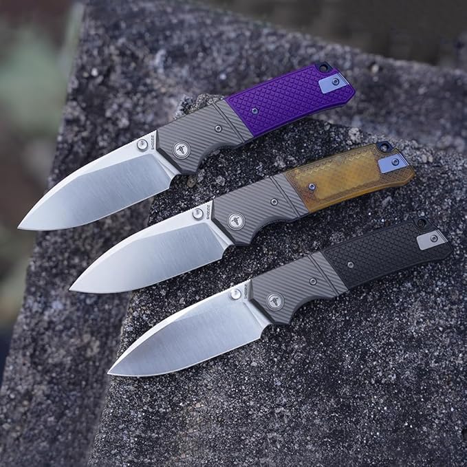 XUN125-BGS 3.27 Folding Pocket Knife for Man 14C28N Steel Satin Blade with Reversible Clip for EDC &amp Outdoor Camping