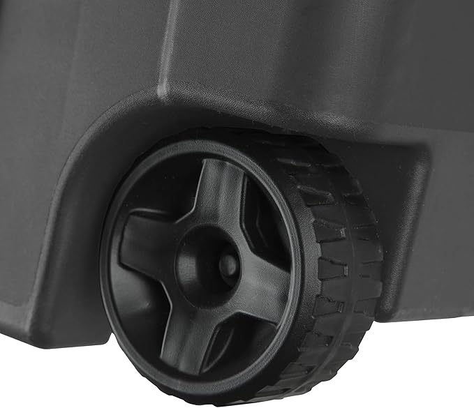 40 Gallon Heavy-Duty Rolling Storage Bins 2-Pack Dark Gray Industrial Plastic with Pivot Handle Leakproof Lid &amp Latches for Garage Warehouse Equipment Transport &amp Storage