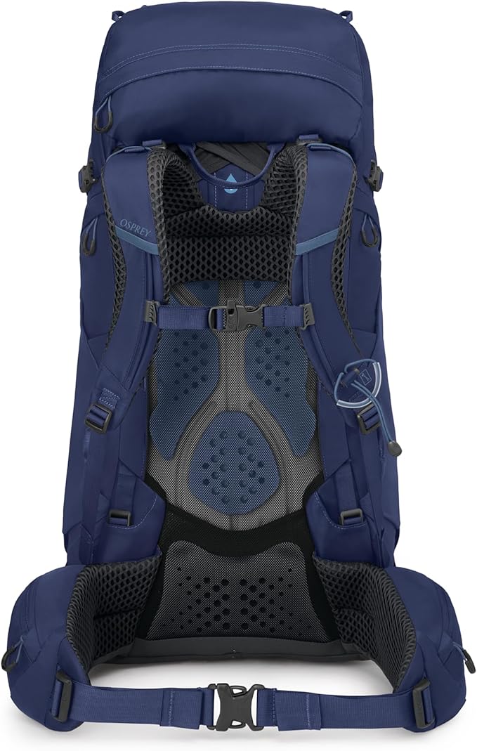 Osprey Kyte 48L Women's Backpacking Backpack - Hiking &amp Camping Bag with Waterproof Raincover Serenity Blue X-Small/Small