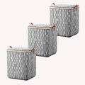 3 Pack Storage Bag for Clothes Foldable Closet Organizers Storage Containers Clothes Storage Bins with lids with Durable Handles Thick Fabric for Blanket Comforter Clothing Bedding (140L)