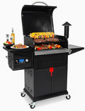 Z GRILLS Wood Pellet Grill &amp Smoker 8-in-1 Pellet Grill with Automatic Temperature ControlMeat Probes572 Sq. in Area for Backyard Camping Outdoor Party
