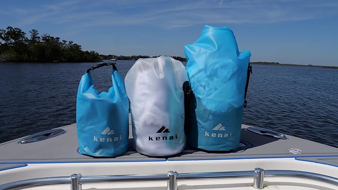 KENAI Dry Bag | Roll up Top | Waterproof | Lightweight | for Camping Kayaking Boating Hiking Fishing