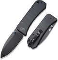 WeKnife Banter Pocket Knife for EDC Ben Petersen Folding Knife with 2.9”S35VN Blade Titanium Thumb Stud Opener 2004B (Black)