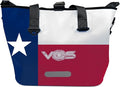 VOS Waterproof Premium Texas Dry Bag – All-purpose Tote Bag with Zip Pocket (Red Blue White) - Keep Your Gear &amp Personal Items Dry During Hiking Camping and Water Sports