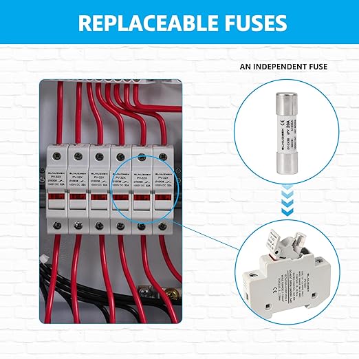 6 String Metal Solar Combiner Box PV Combiner Box with 20A Rated Current Fuse Surge Protective Device &amp 63A Air Circuit Breaker (6 String) (6 String)
