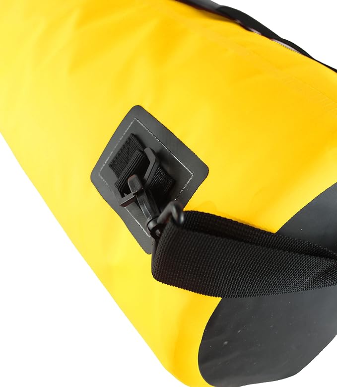 Enthusiast Gear Dry Bag 15L – Waterproof Floating Roll Top Dry Sack for Kayaking Boating Camping &amp Beach – Includes Quick Dry Microfiber Towel (Yellow)