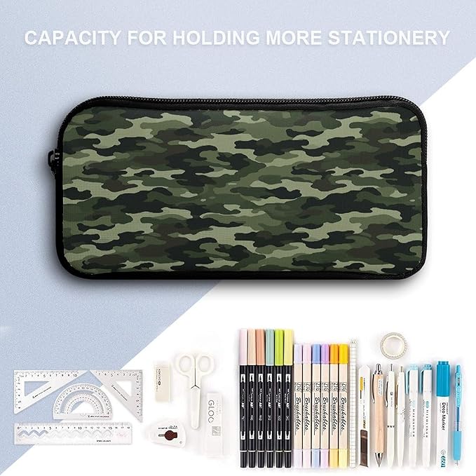 Printed Backpack With Lunch Pack Storage Box Case Green Military 3pcs Lightweight Travel Backpack