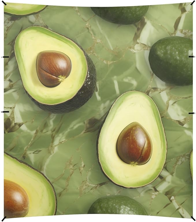 ALAZA Avocado Marble Background Beach Tent Sun Shelter Portable Canopy Sunshade for Outdoor Camping Picnics Backyard Fun 10x9 ft