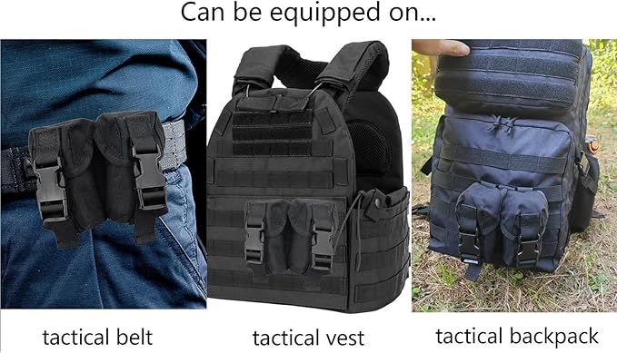 Tactical Pouch Double Frag Grenade-Style Pack Molle Tool Bag Accessory Pouch Shooting Hunting Airsoft Equipment Military Gear