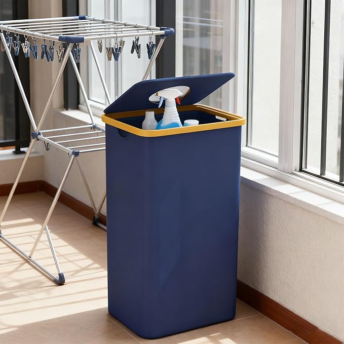 hejhncii Pack of 1 Large Capacity University Cloth Storage Container 100L Collapsing for Easy Bending Home Garage Otherwise Office Storage Handsfree Lid