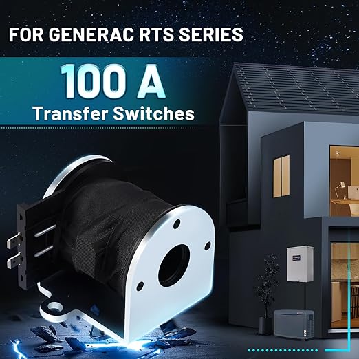 077220A 100 AMP Transfer Switch Utility Lower Solenoid Coil Fit for Generac 100 Amp 2P 250V Generator Automatic Transfer Switch