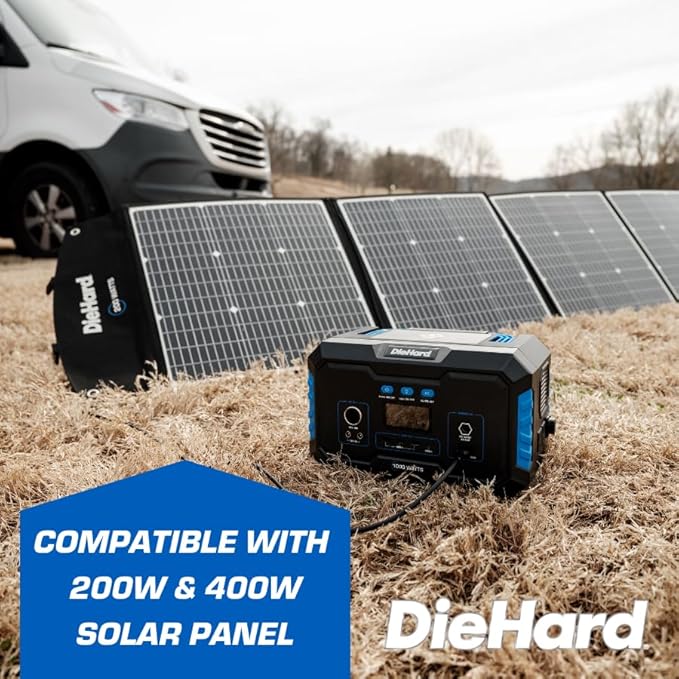 DieHard Portable Power Station 1000-Watt (2000-Watt Peak) - Quiet Lightweight Solution for Home Backup Weather Emergencies Outdoor Recreation Jobsite